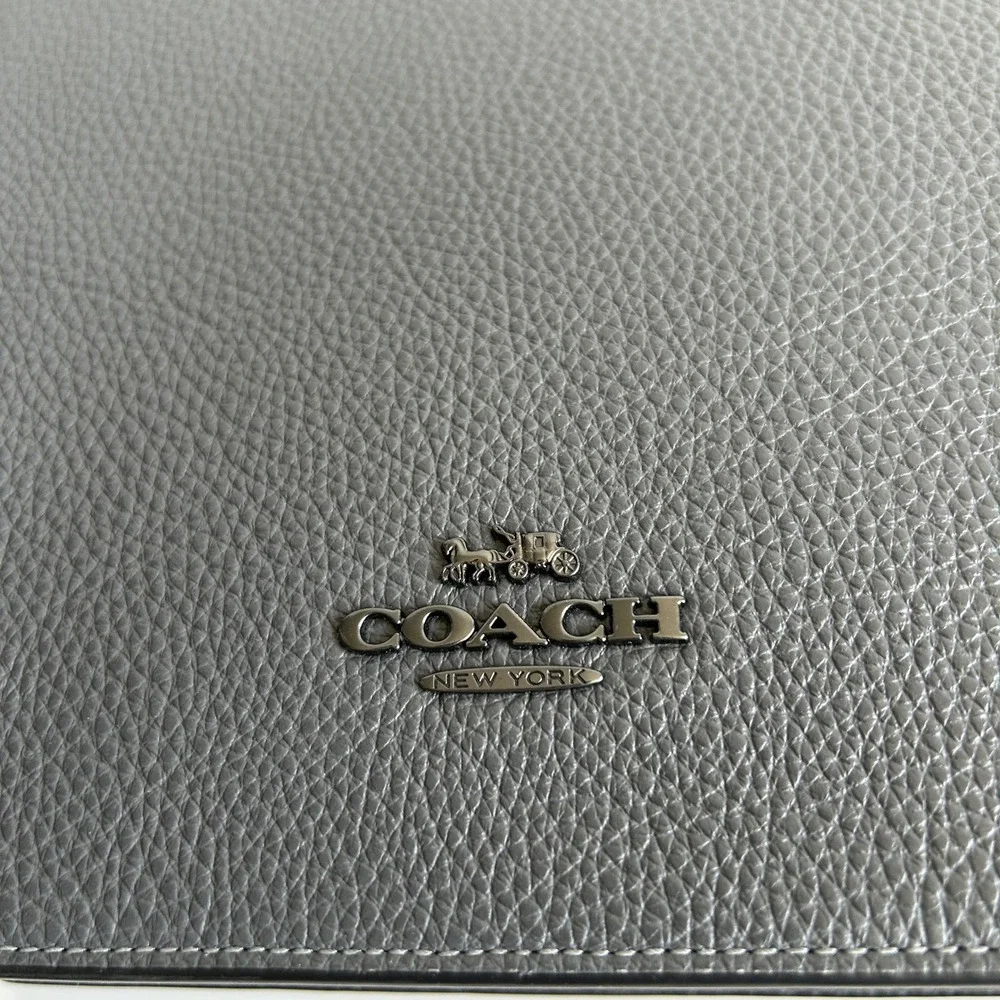 Coach Dylan Tote Graphite‎ Grey Pebbled Leather Crossbody Bag NEW